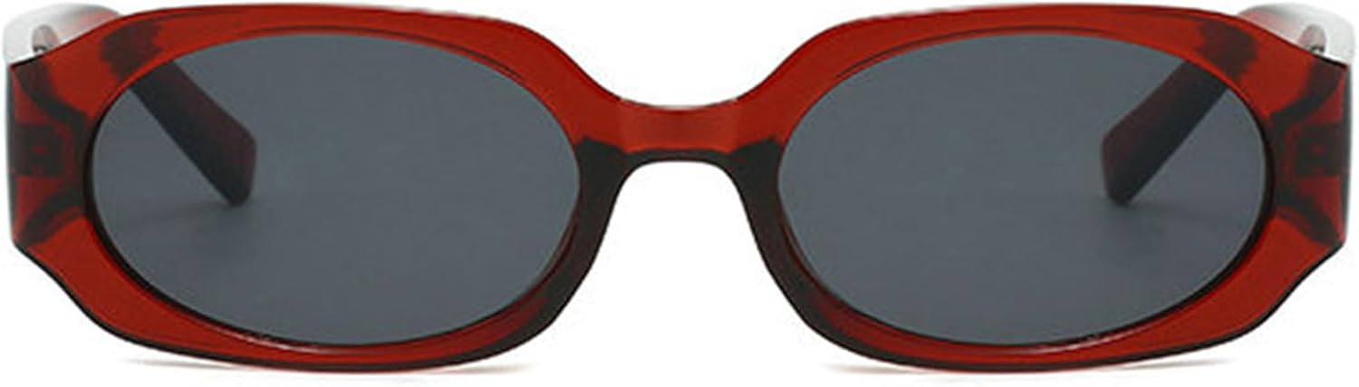 

Willochra Популярные модные маленькие прямоугольные солнцезащитные очки для женщин в стиле ретро 90-х, овальные очки с защитой от УФ-излучения UV400 для мужчин, панк-солнцезащитные очки в форме многоугольника, C2