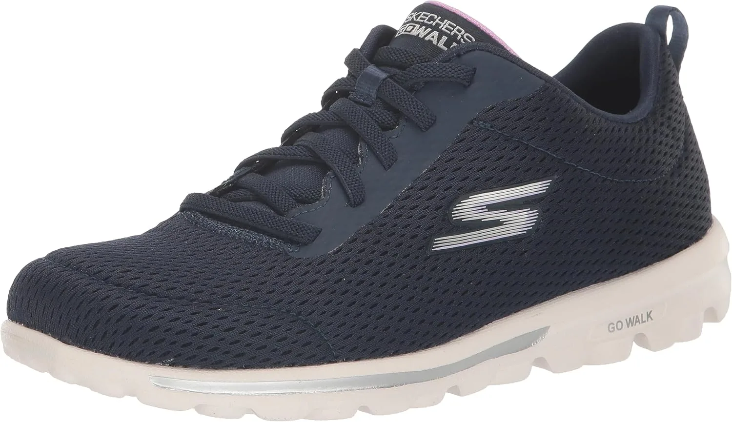 Слипоны мужские Skechers Gowalk Arch Fit - спортивные походные кроссовки без шнурков с воздушной поставкой из пеноматериала, темно-синий/лавандовый