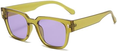 

Ретро-солнцезащитные очки 2027 года для женщин, прозрачные градиентные линзы, защита от УФ-излучения UV400; мужские солнцезащитные очки в стиле панк с заклепками MTZJH, Green Purple