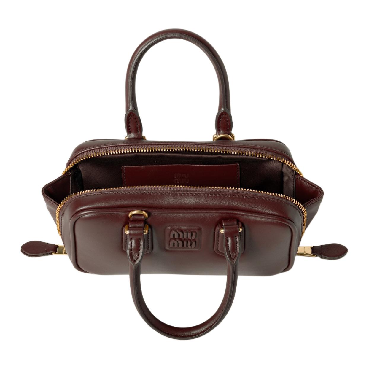 Сумка Arcadie Series Leather Handbag Mini Women's Briarwood MIU MIU — фото 4