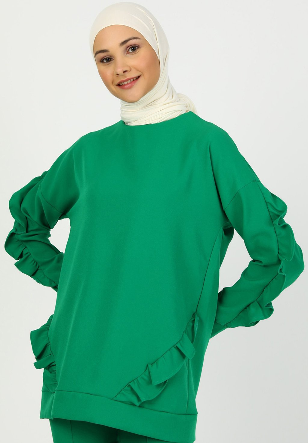 

Туника CREW NECK BENIN Modanisa, зеленый