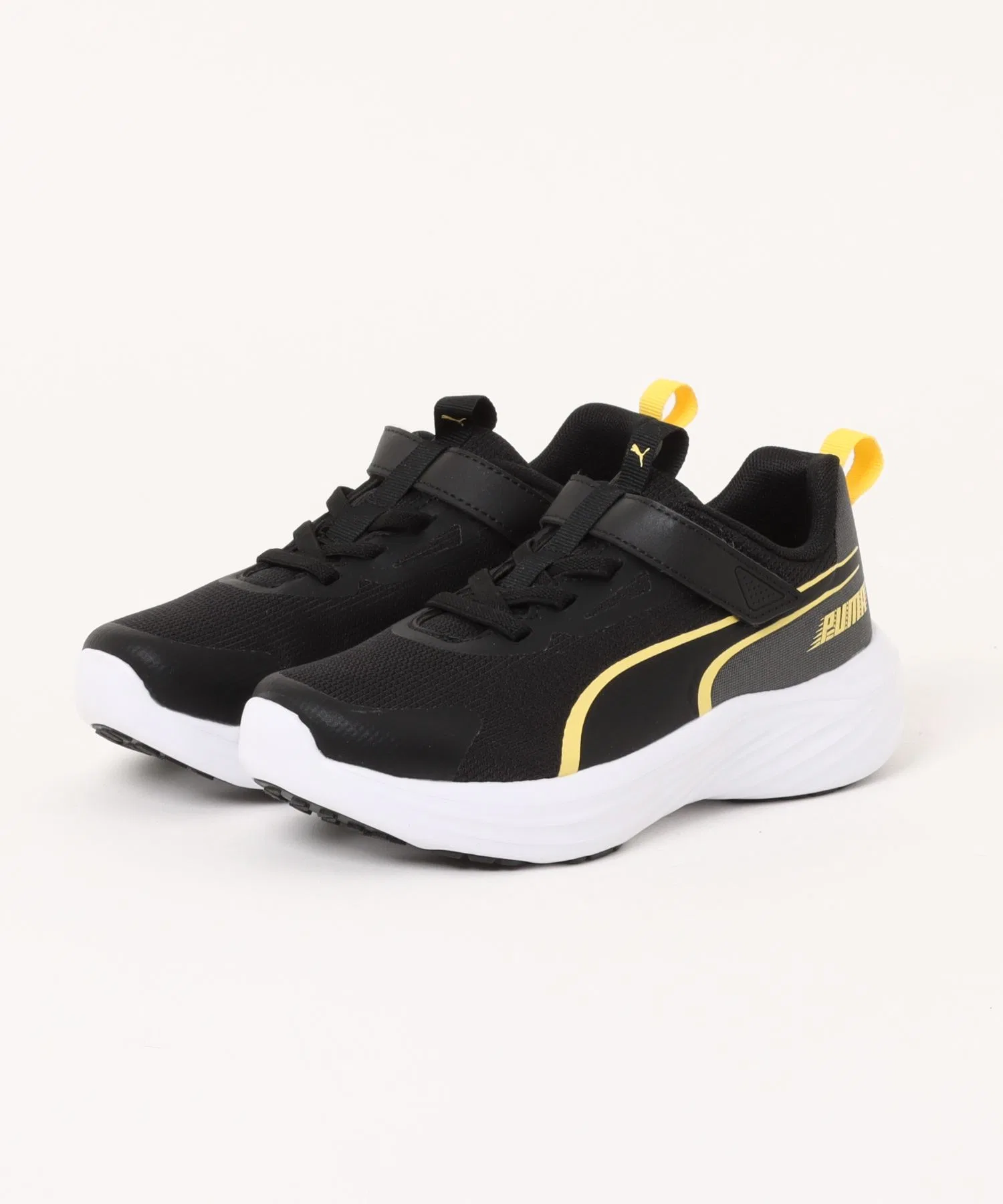 Детские кроссовки PUMA SPEED MONSTER V5 для бега жёлто-чёрные