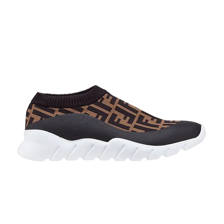

Шлепанцы Fendi FF Motif Slip-On Brown, коричневый