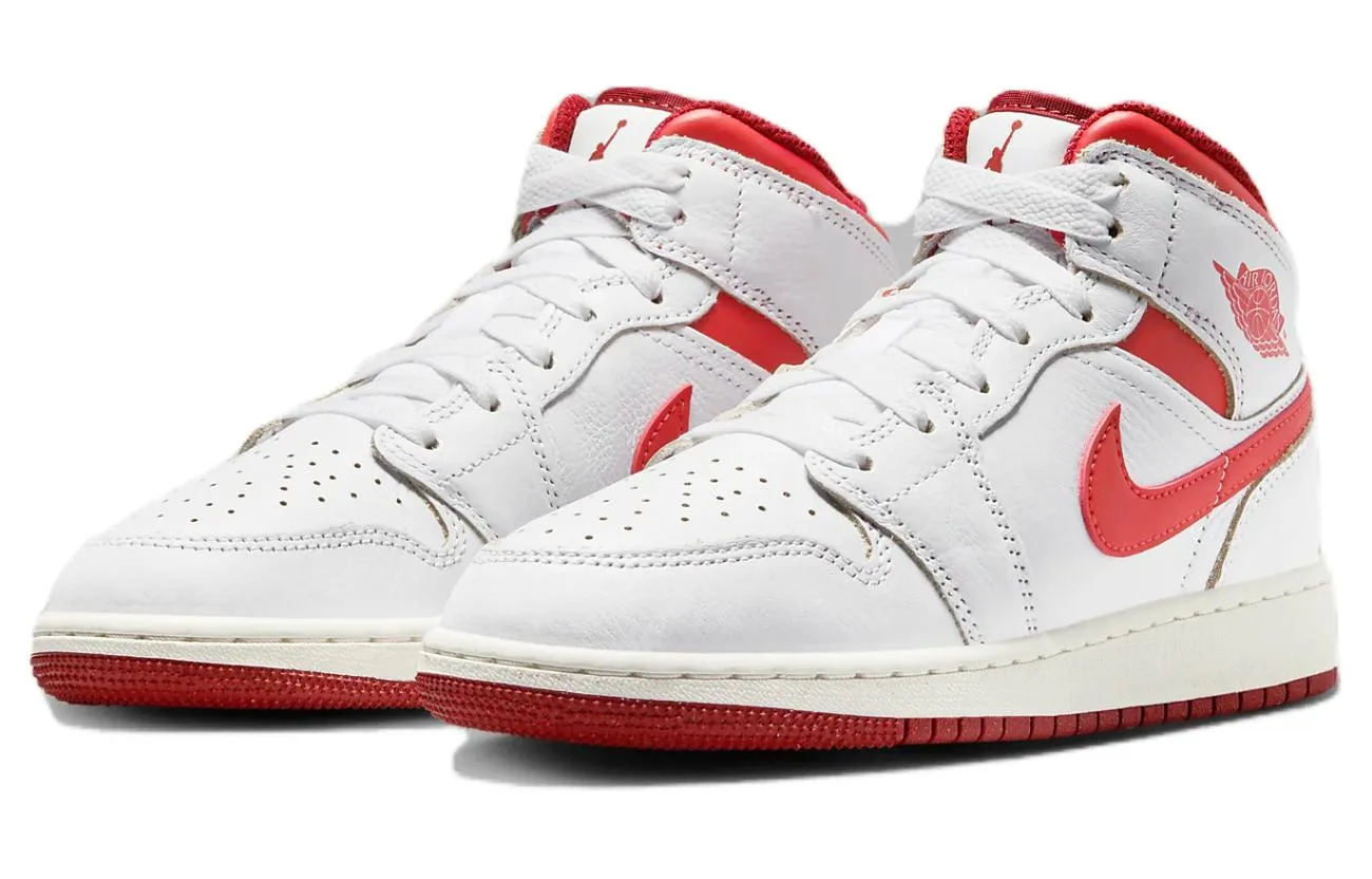 Jordan Mid SE White Dune Red GS — фото 4