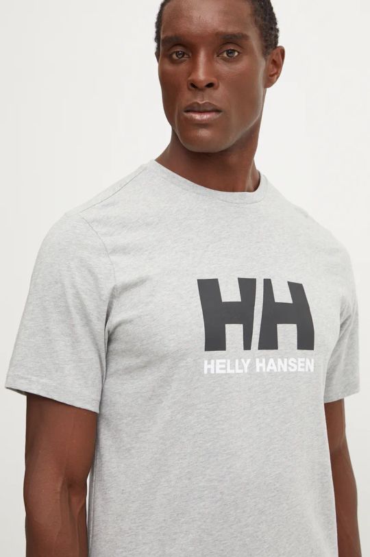 

Хлопковая футболка с логотипом HH Helly Hansen, серый