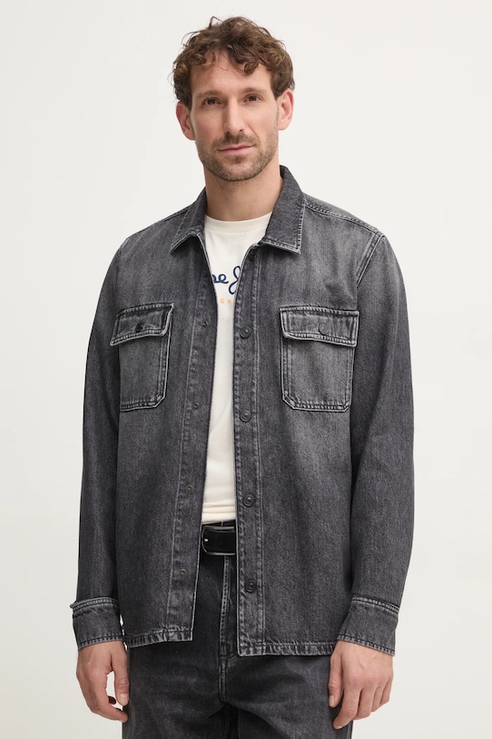 

Джиговая рубашка RELAXED OVERSHIRT Pepe Jeans, серый