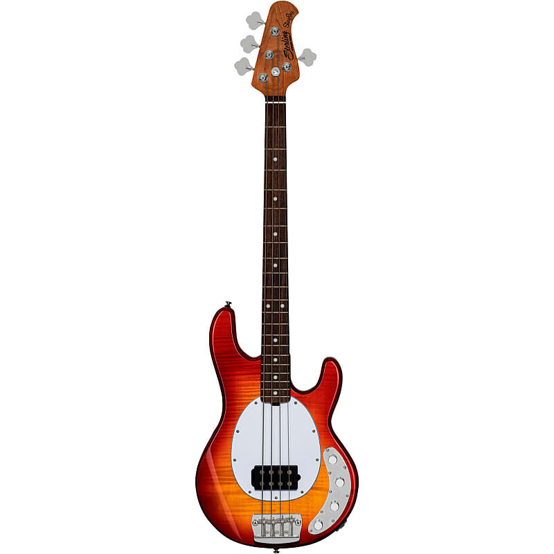 

Басс гитара Sterling Stingray Ray34FM Electric Bass Guitar in Heritage Cherry Burst