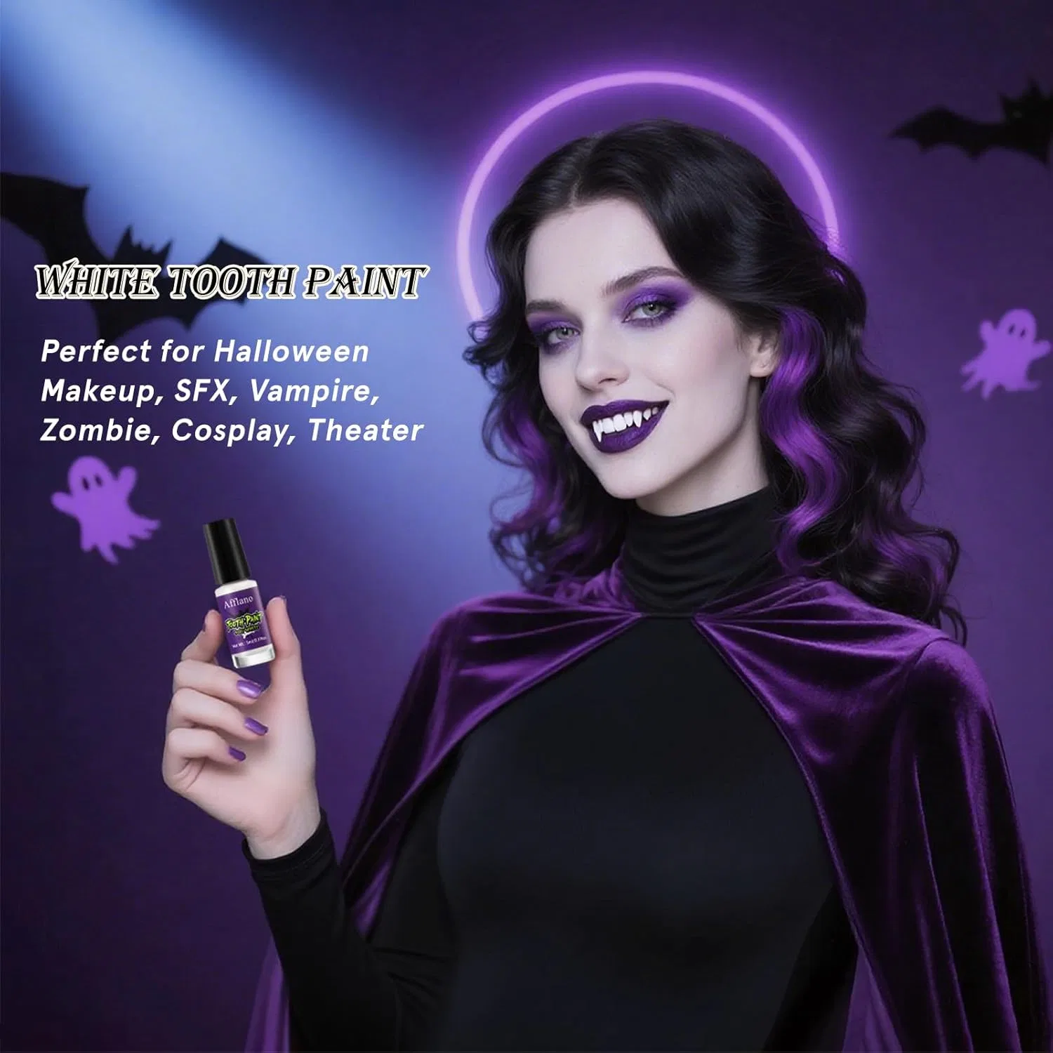 Белая краска для зубов для Хэллоуина и косплея Cypedo, White Tooth Paint — фото 2
