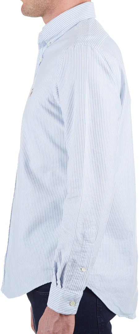 Ralph Lauren Polo мужская оксфордская рубашка на пуговицах с длинным рукавом POLO RALPH LAUREN, Blue,White — фото 4