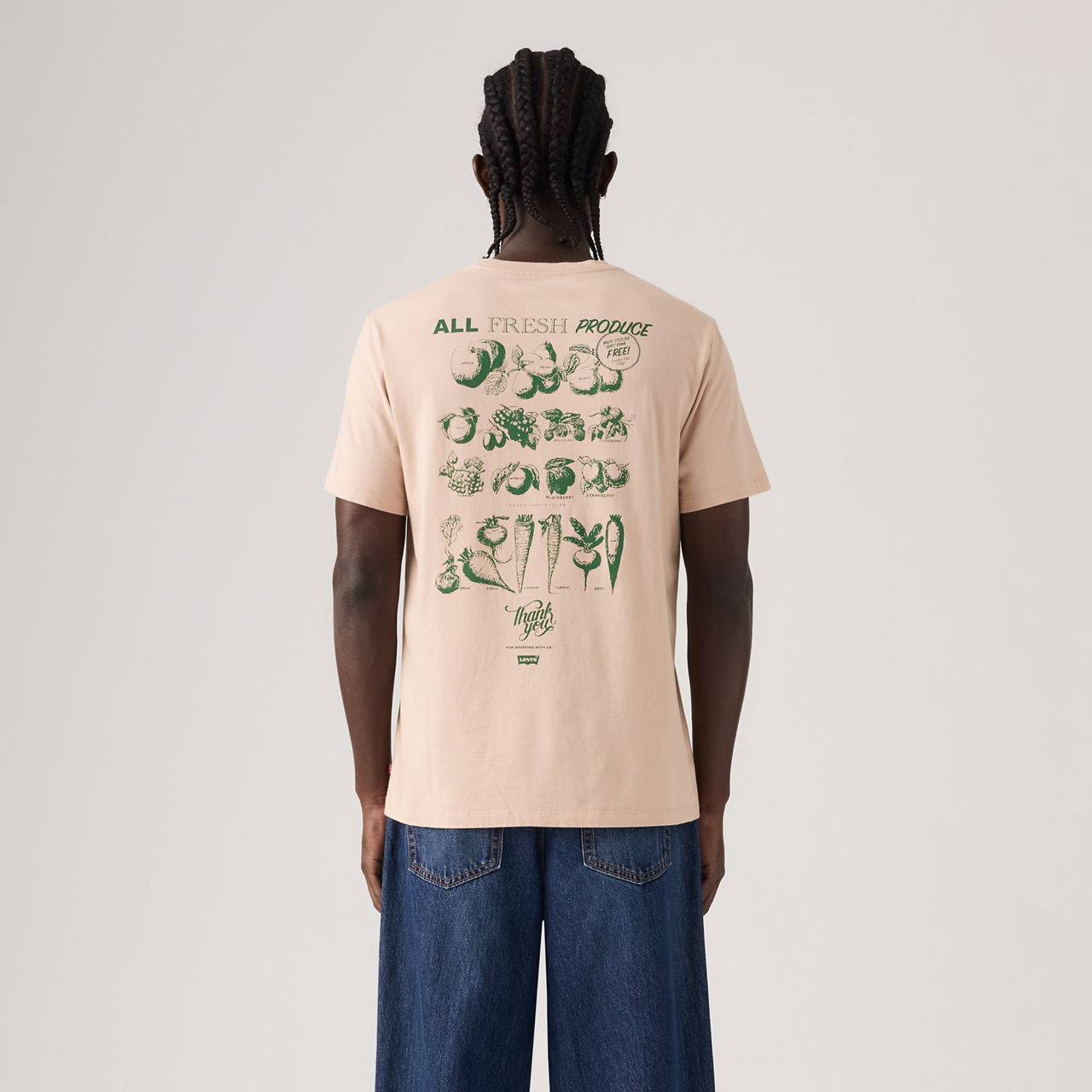 

Классическая футболка с рисунком Levi's, Fresh Food Mushroom - Tan