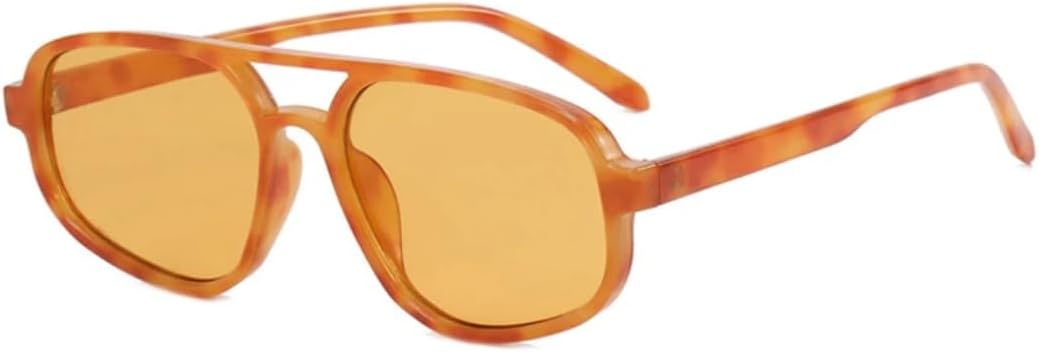 

Солнцезащитные очки с защитой UV400 | Толстая оправа с двойной перемычкой | Для женщин и мужчин | Для занятий спортом на открытом воздухе и вождения DSVIGF, Leopard Orange