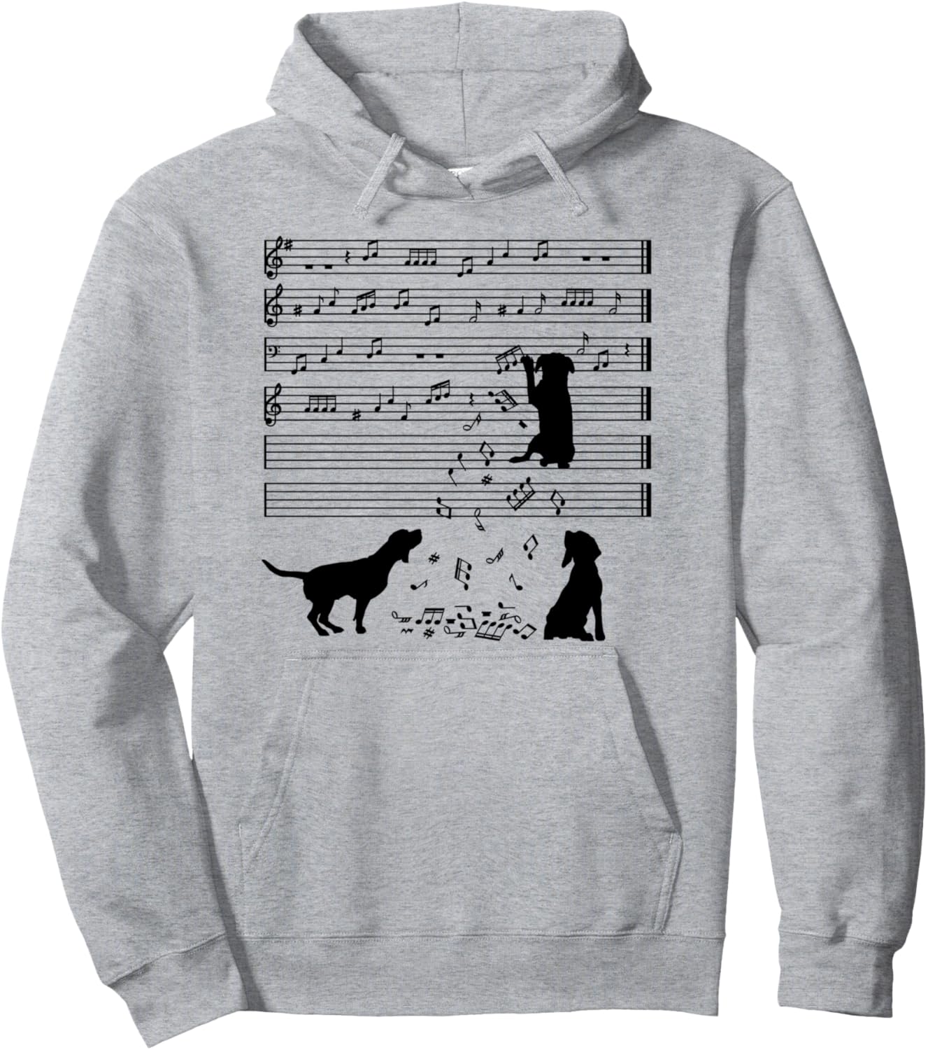 

Толстовка, Милая собачка в толстовке с музыкальным ключом и изображением музыканта Funny Puppy Sheet Music Music Teacher Gift, серый