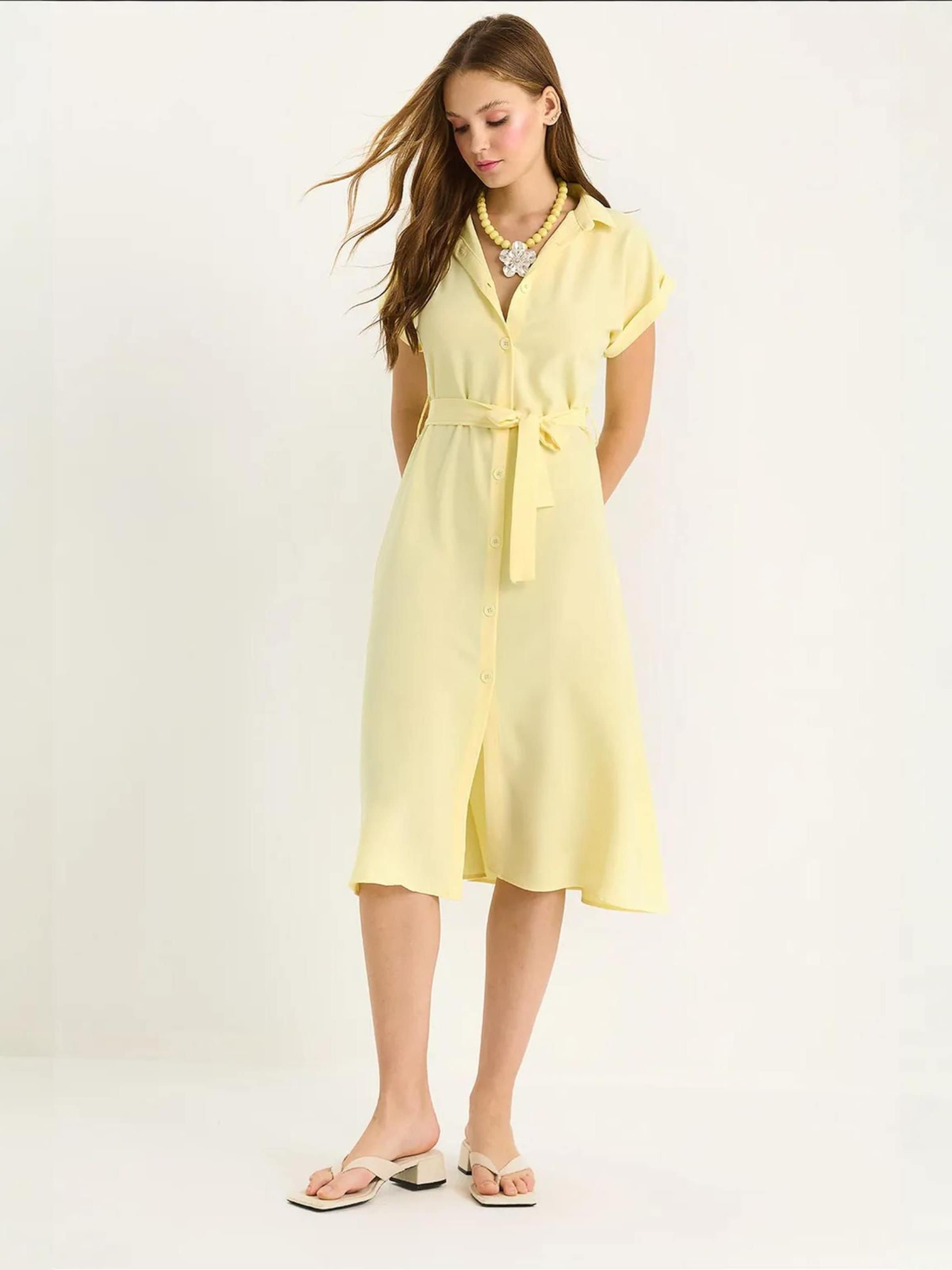 

Bianco Lucci Платье лимонно-желтого цвета