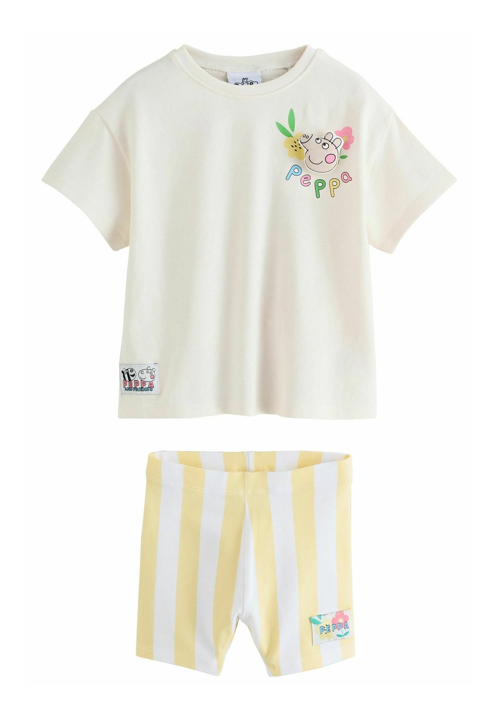 

Футболка с принтом REGULAR FIT PEPPA PIG SHORT SLEEVE SET Next, бежевый