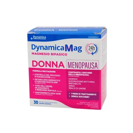 

Dynamicamag Magnesium Bifasic Женская диетическая добавка для менопаузы - 30 пакетиков Wilco Farma