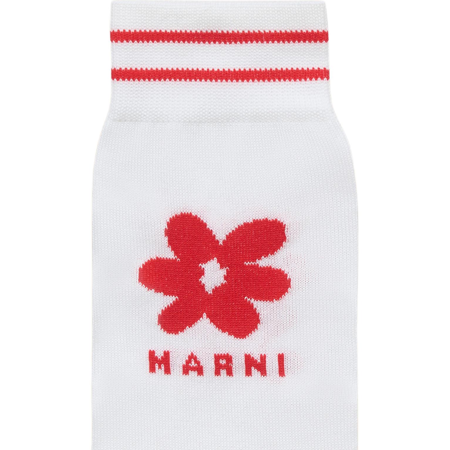 Носки до середины икры Unisex 1 упаковка MARNI, белый — фото 3