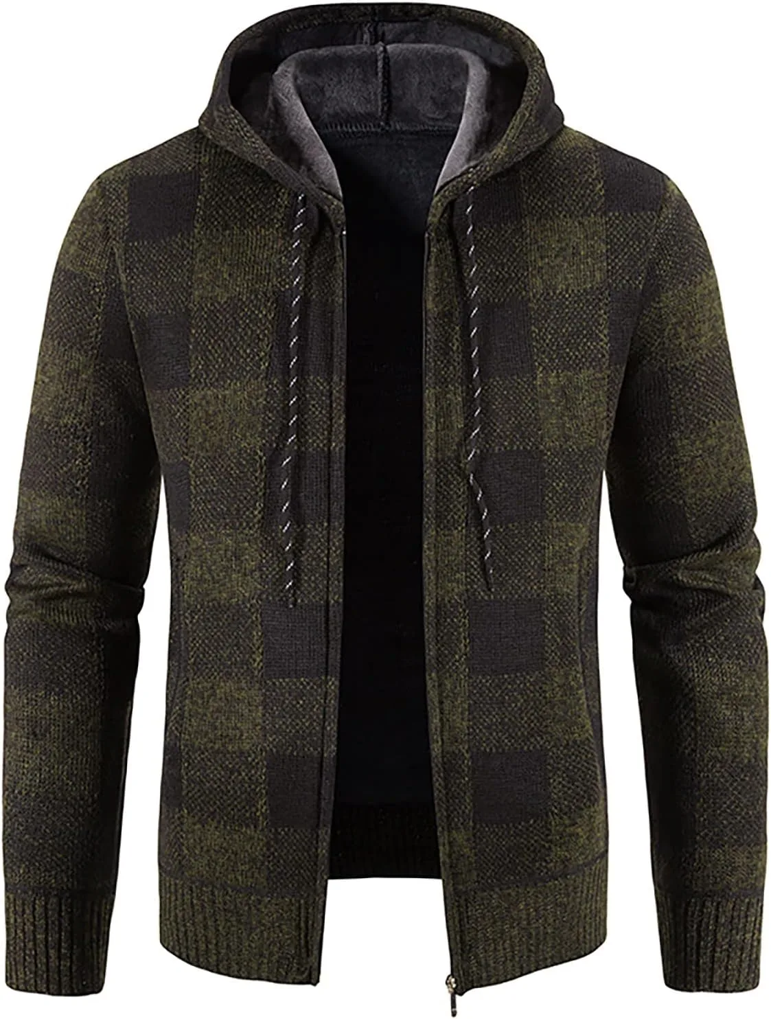 

Ymosrh мужской кардиган, теплый флисовый худи с длинными рукавами, размеры L-3XL