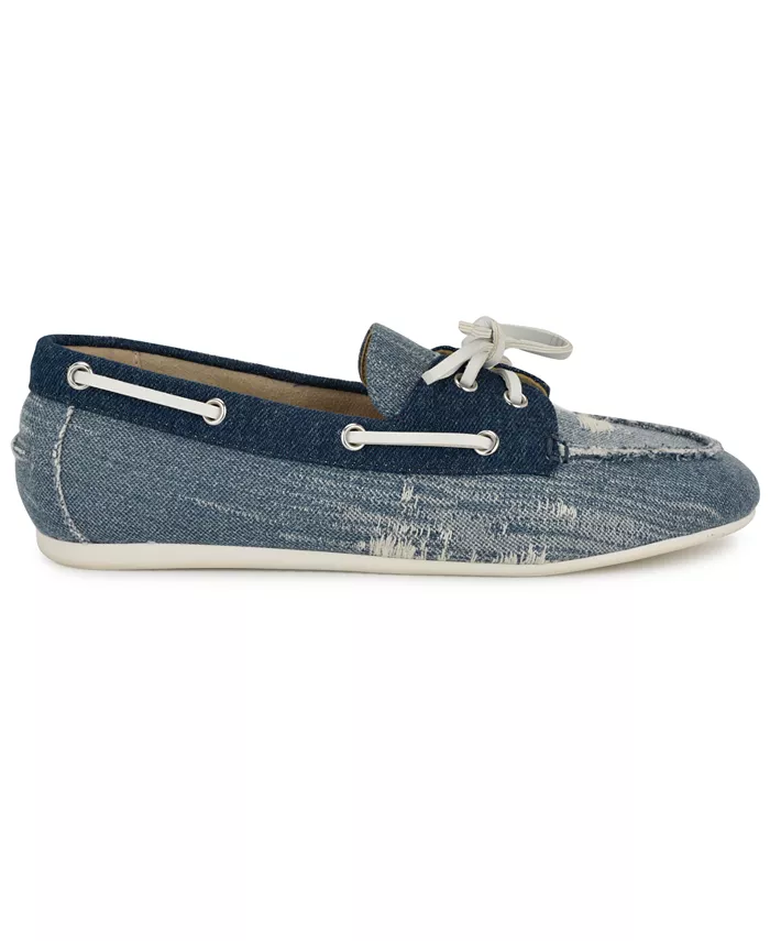 Женские яхтенные слипоны Boat Shoes Nine West, синий — фото 2