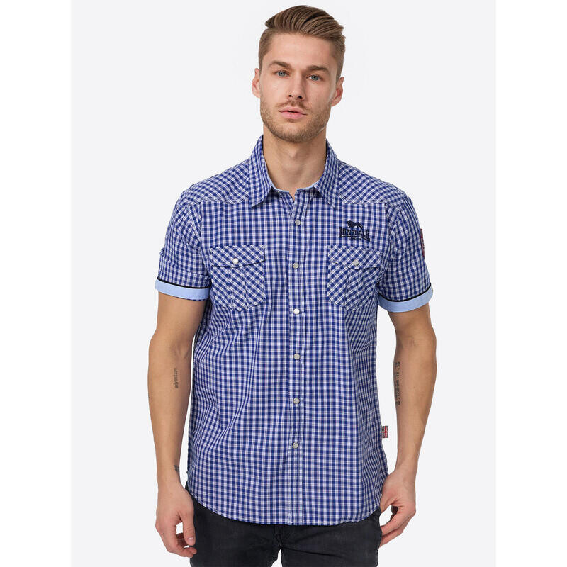 

Мужская рубашка Lonsdale, цвет navyblau/weiss