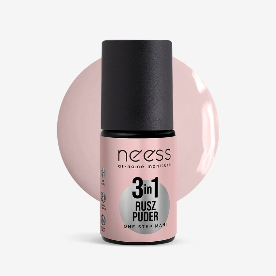 

Гибридный лак для ногтей NEESS One Step 3в1 Rusz Puder 4 мл