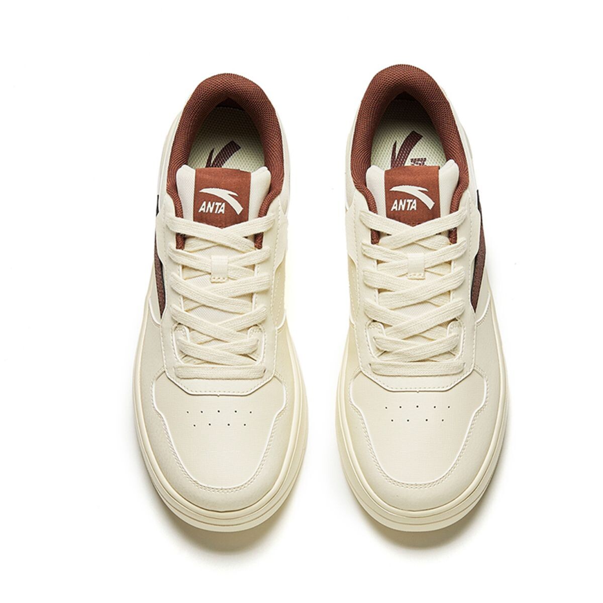 Кроссовки ANTA Skateboarding Shoes Men Low-top Light Beige/high-end Brown, коричневый — фото 3