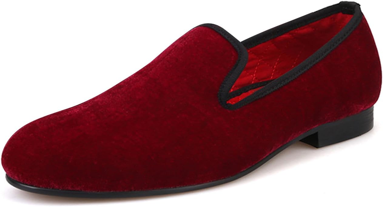 

Мужские слипоны Santimon Loafers для свадьбы, бархатные лоферы типа penny, модные смокинговые, повседневные, бизнес, роскошные замшевые туфли, для выпускного, вечеринки, диско, мокасины для мужчин, красный