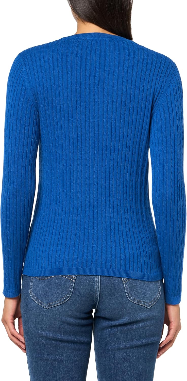Женский хлопковый легкий свитер Tommy Hilfiger с V-образным вырезом, True Blue — фото 2