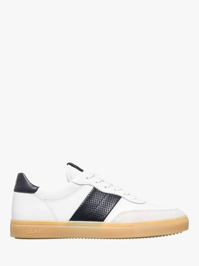 

Кроссовки davis в кожаную полоску сбоку CLAE, цвет White/Black/Natural Gum