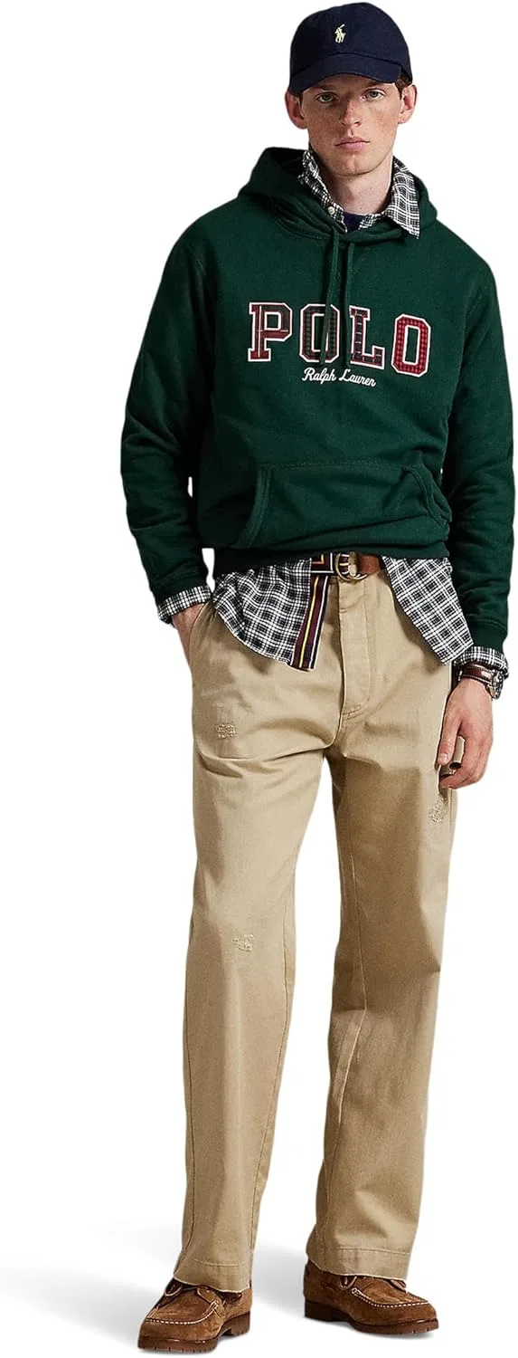 Мужская толстовка POLO RALPH LAUREN The RL из флиса с клетчатым логотипом, Moss Agate — фото 4