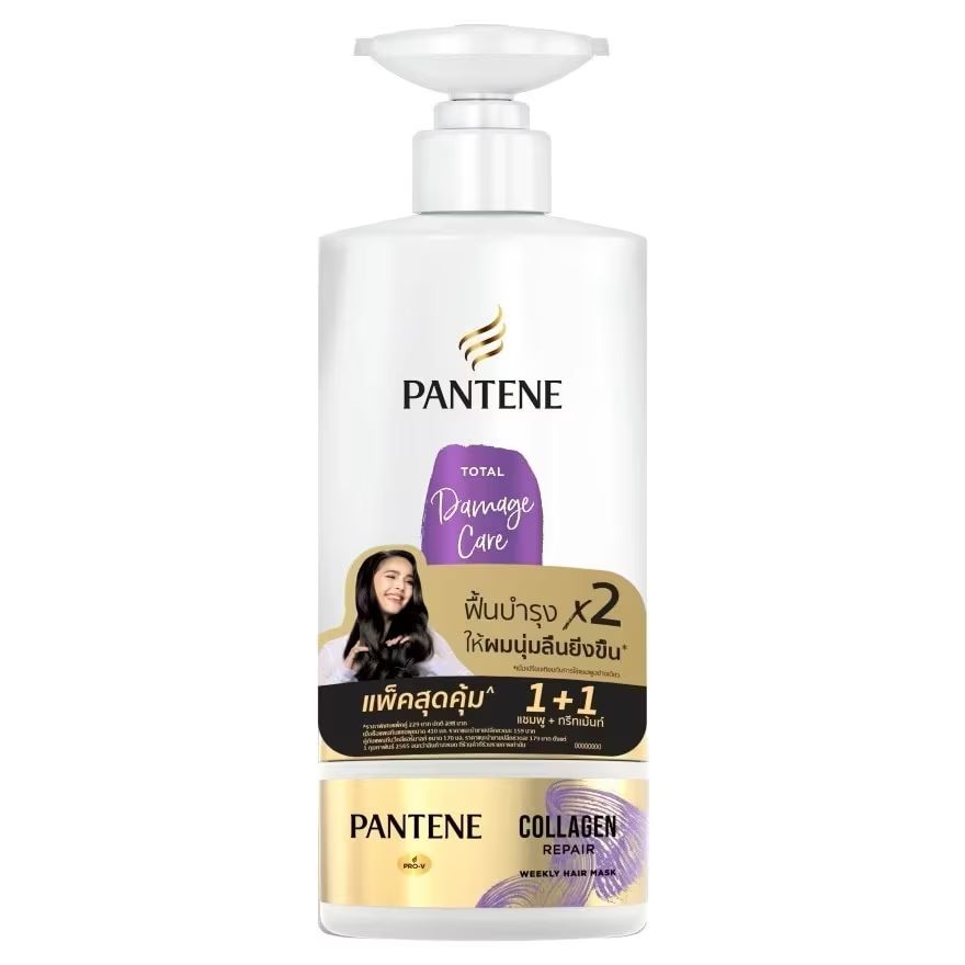 

Pantene Набор Pro-V Total Damage Care (Шампунь 380 мл + Процедуры 170 мл), White