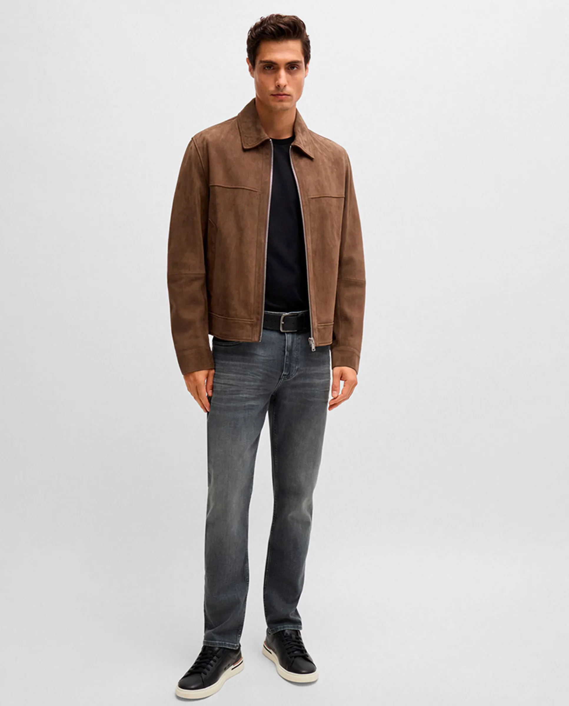 

Джинсы Delaware slim fit из эластичного денима Boss, серый