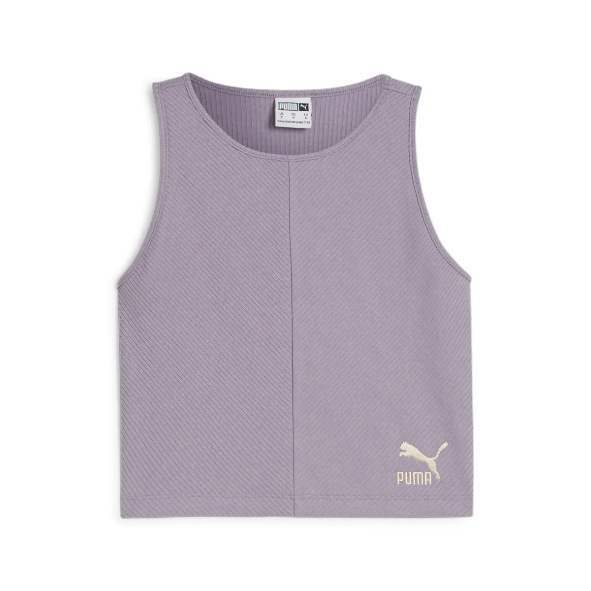 

Укороченный топ PUMA "CLASSICS" в рубчик женский ", фиолетовый