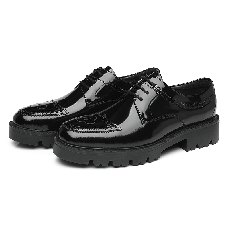 Мужские классические туфли черные низкие KJ-3993 Black, цвет KJ-3993 Black — фото 3