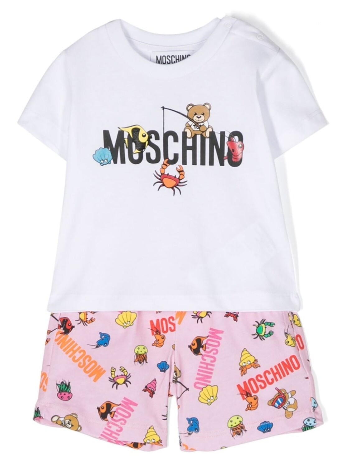 

Moschino Kids комплект Teddy Bear из топа и шортов, розовый
