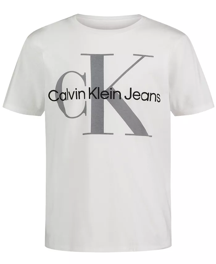 

Футболка с коротким рукавом Big Boys Core Monologo Calvin Klein, белый