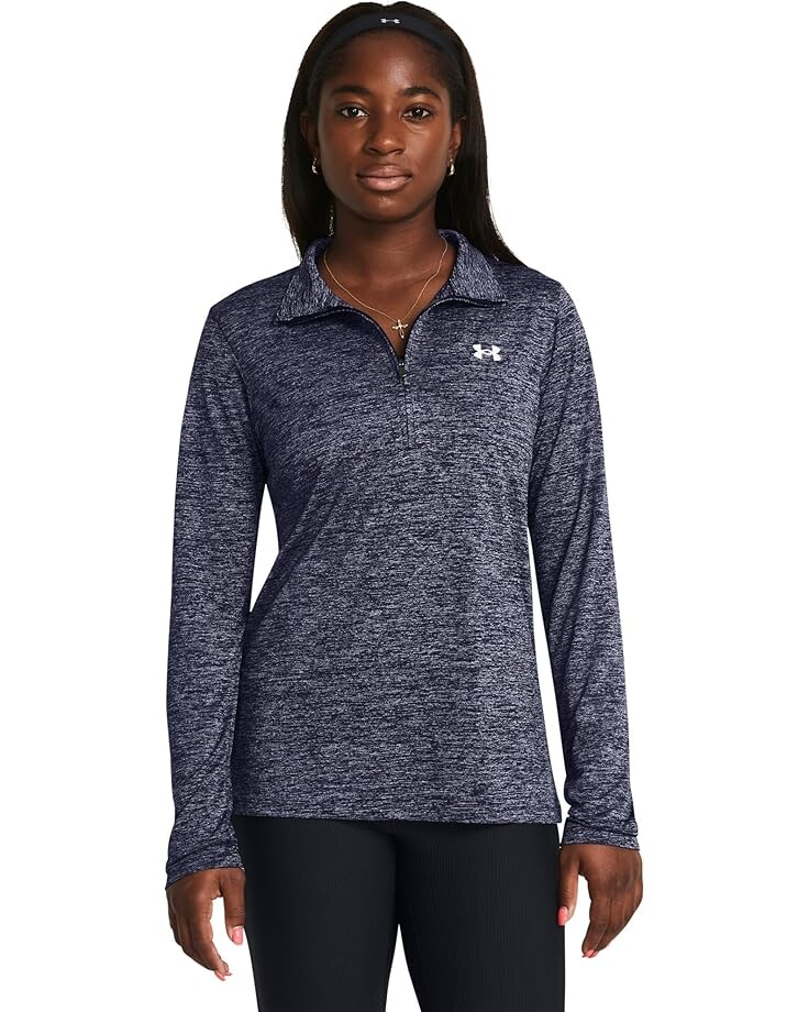 

Пуловер Under Armour Tech 1/4 Zip Twist, цвет Midnight Navy/White
