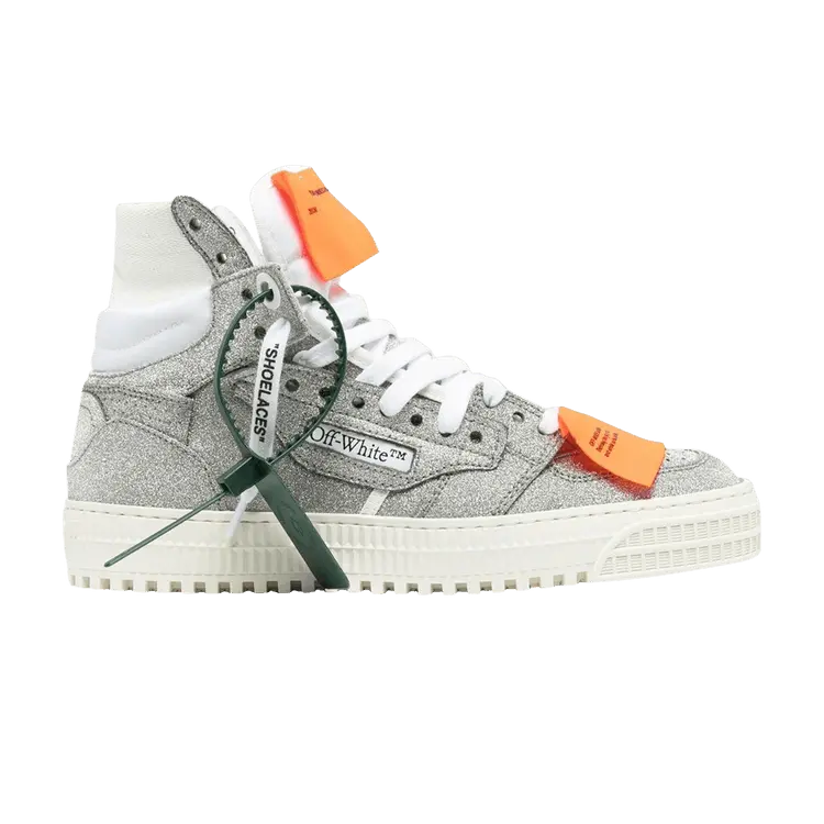 Кроссовки Off-White Wmns Off-Court 3.0 High 'Silver Glitter', серебряный
