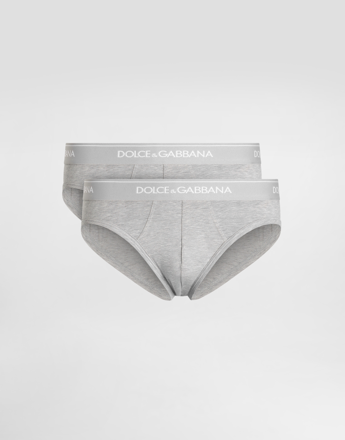 

Двухупаковка трусов средней посадки из эластичного хлопка Dolce & Gabbana, серый