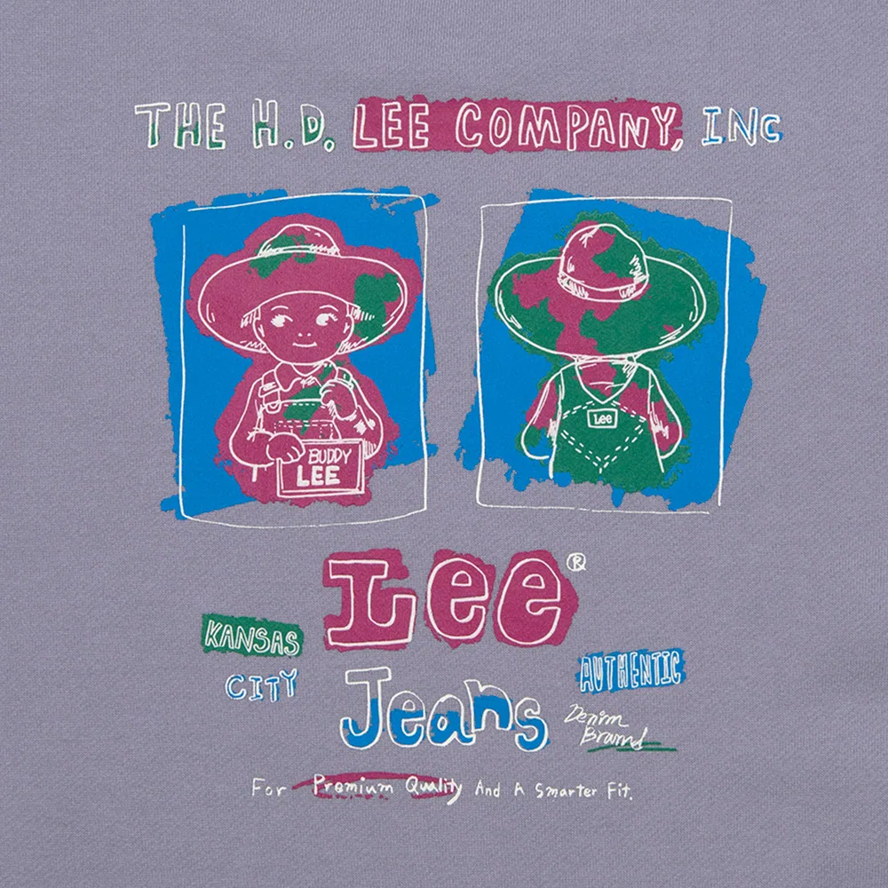 Детский свитшот Lee Kids с начёсом серый — фото 3