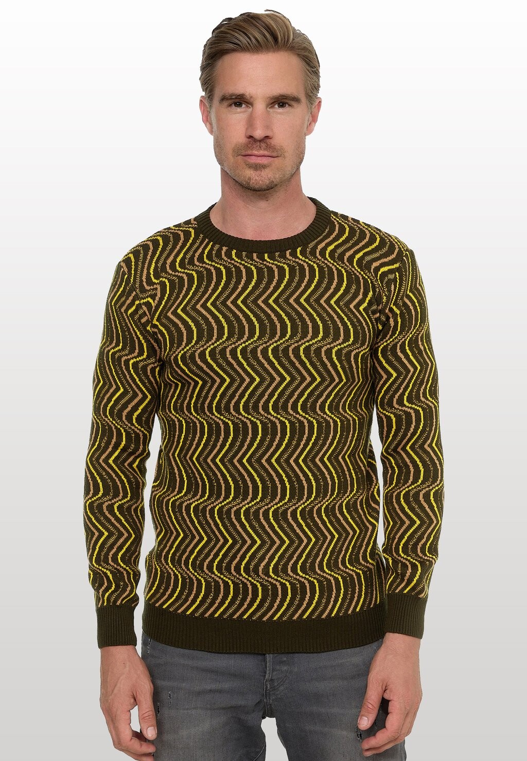 

Вязаный свитер PULLOVER Rusty Neal, цвет khaki