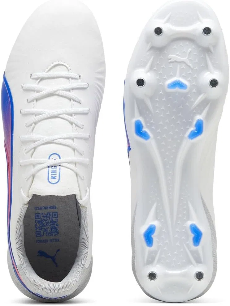 Мужские кроссовки PUMA King Match Mxsg, Puma White Bluemazing Flat Light Grey — фото 2