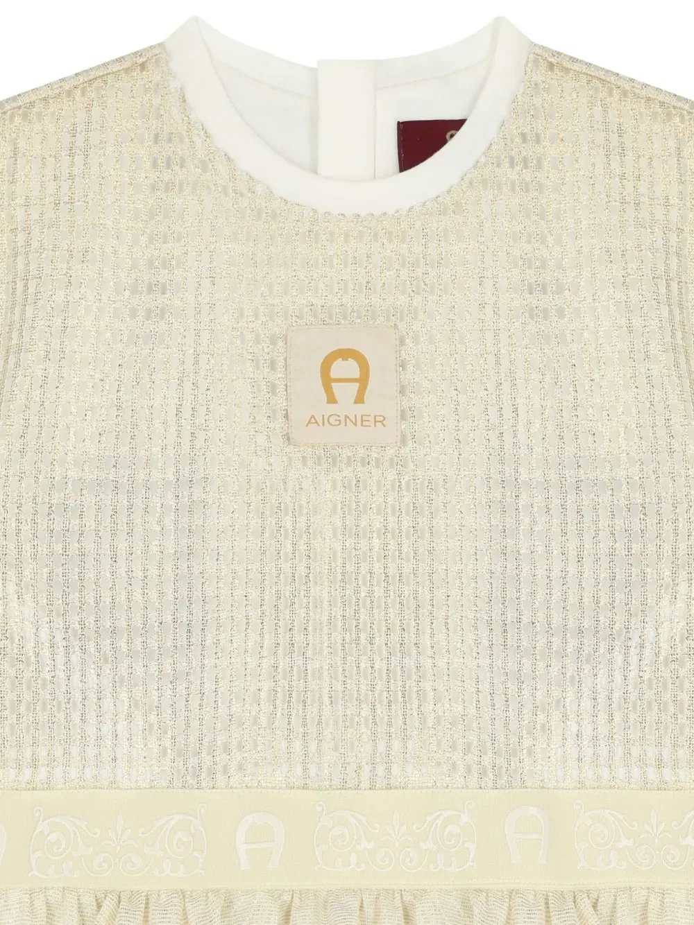 Платье с поясом с логотипом Aigner Kids, желтый — фото 3