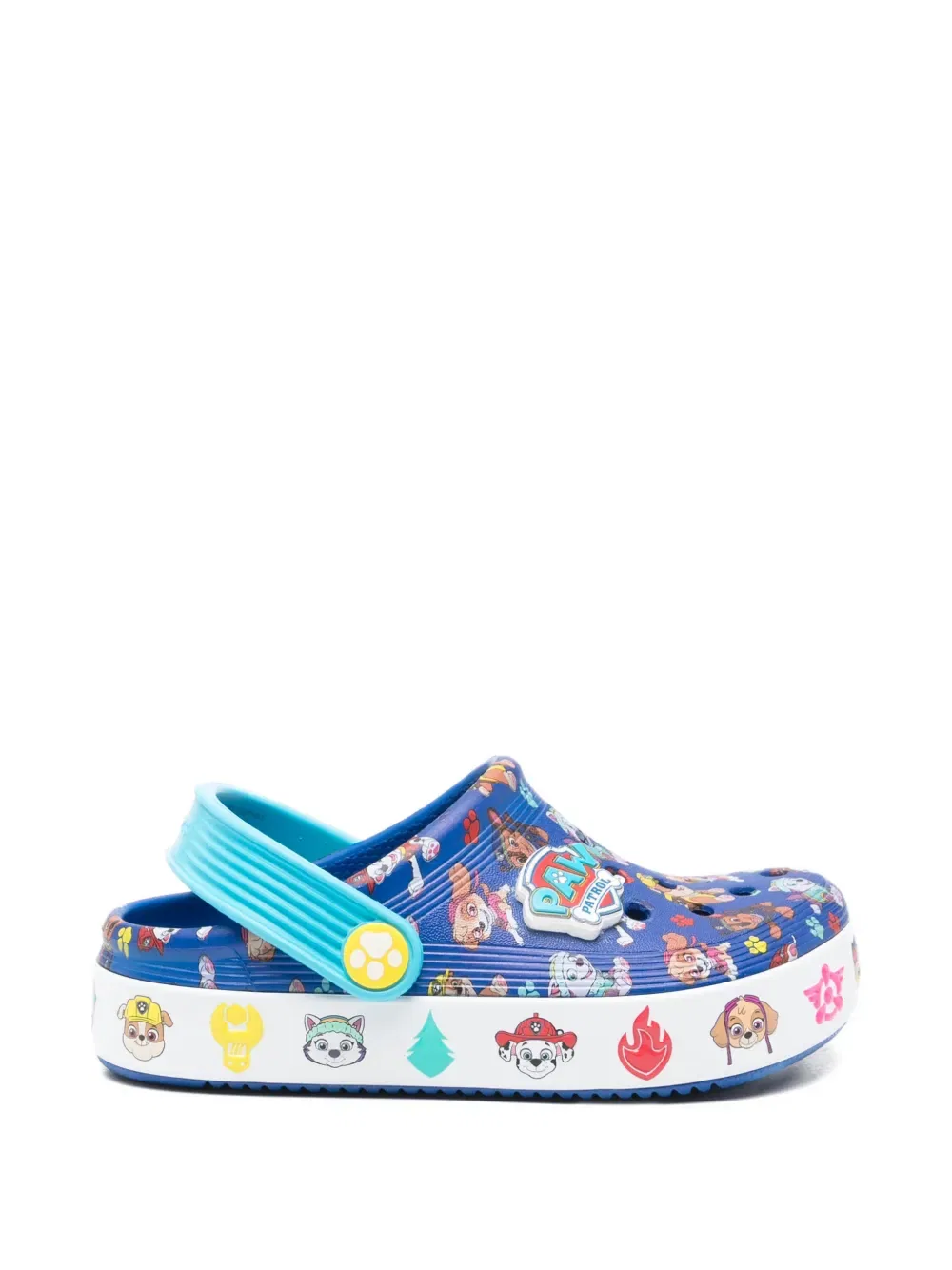 Тапочки с узором на ремешках Patrulha Canina T Off Court Crocs Kids, синий