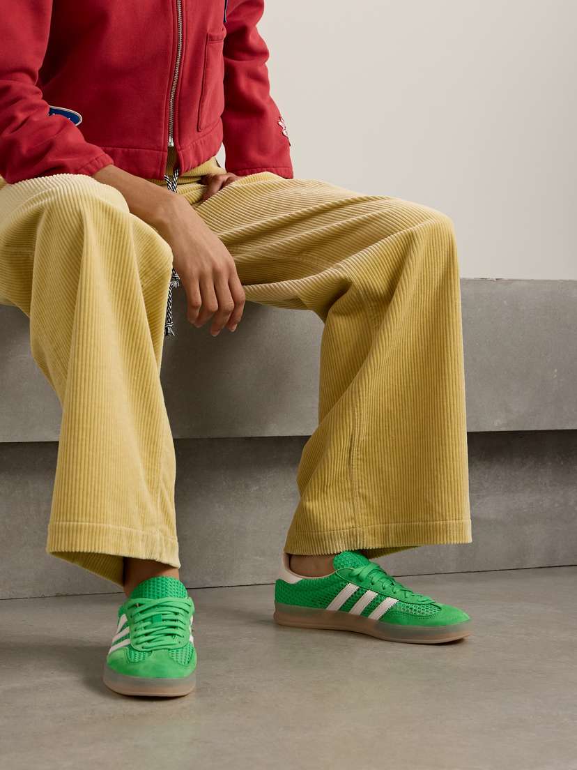 Вязаные кроссовки Gazelle для дома Adidas Originals, зеленый — фото 2