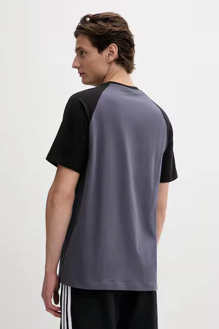 Футболка из хлопка T-shirt Adidas Originals, фиолетовый — фото 3