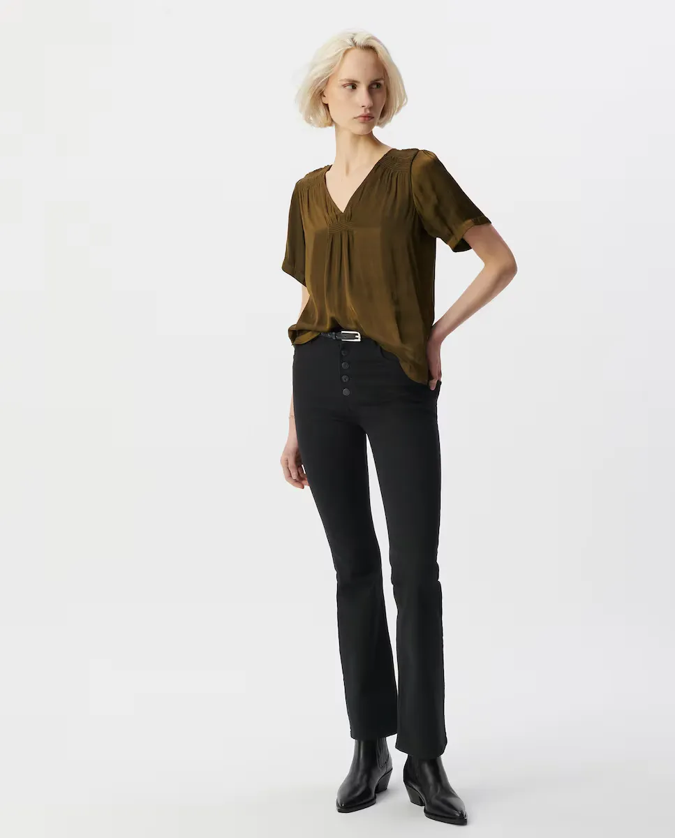 

Женский топ с коротким рукавом IKKS, цвет Kaki