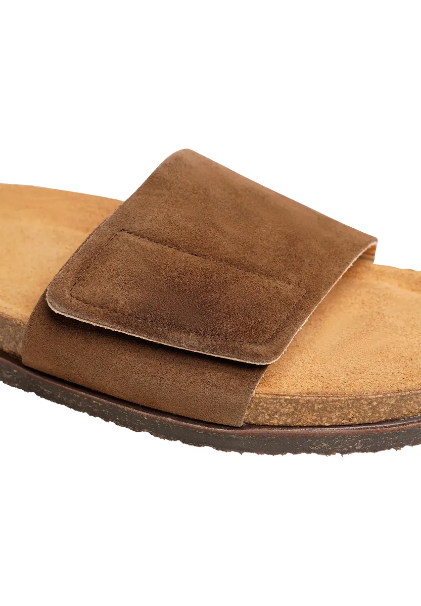 Сандалии Henry Stevens "Drew ERS casual Shoes", мужские сандалии ручной работы, кожаные туфли-тапочки, коричневый — фото 3