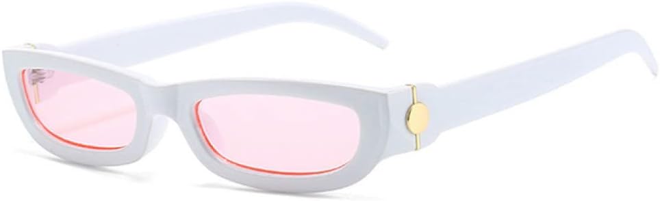 

Женские солнцезащитные очки прямоугольной формы с прозрачными линзами цвета океана, защита от УФ-излучения UV400; мужские солнцезащитные очки в стиле ретро с прозрачными линзами LANGSER, White Pink