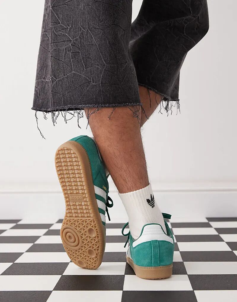 Кроссовки Samba OG зеленого и белого цвета adidas Originals — фото 3