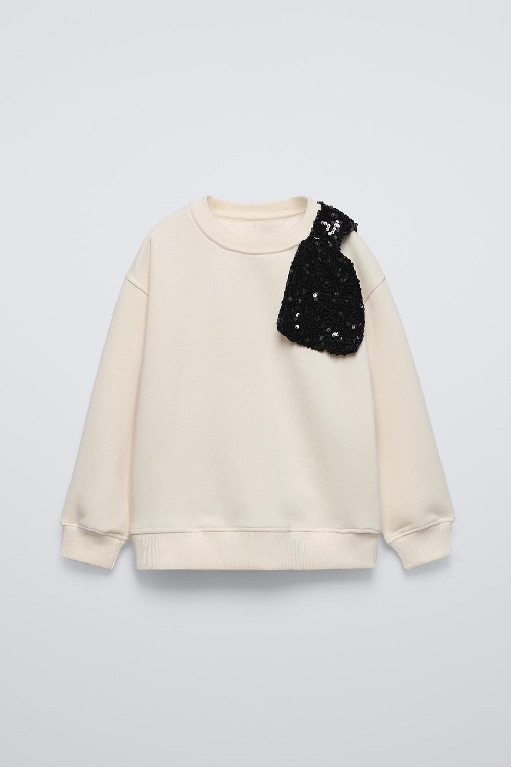 

Толстовка с бантиком и пайетками ZARA, экрю